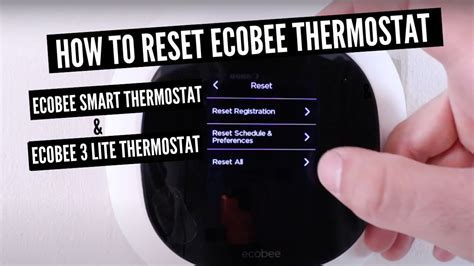 how to reset ecobee thermostat|how to restart ecobee thermostat.